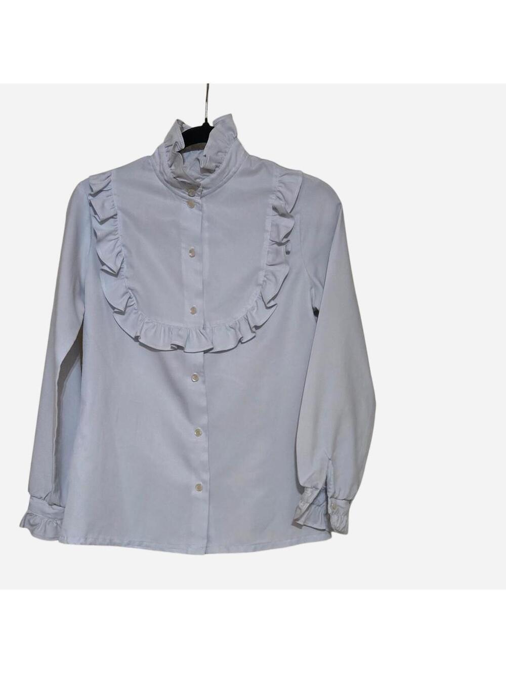 Vintage 1970s Jody of California Ruffled Blouse | White Prairie Cottagecore